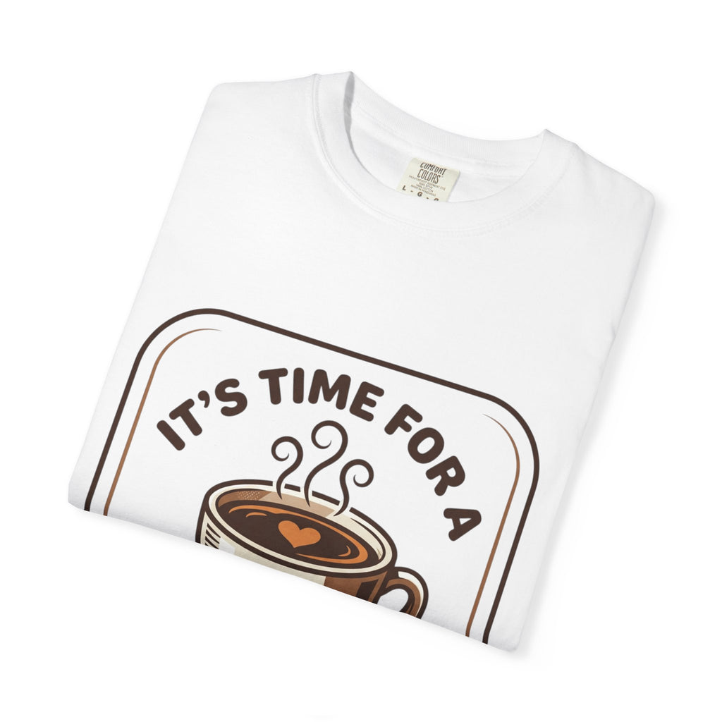Coffee Break T-Shirt — "It's Time for a Break" Retro Coffee Cup Tee